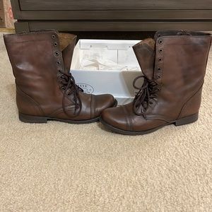 Steve Madden Troopa Brown Leather Brand New